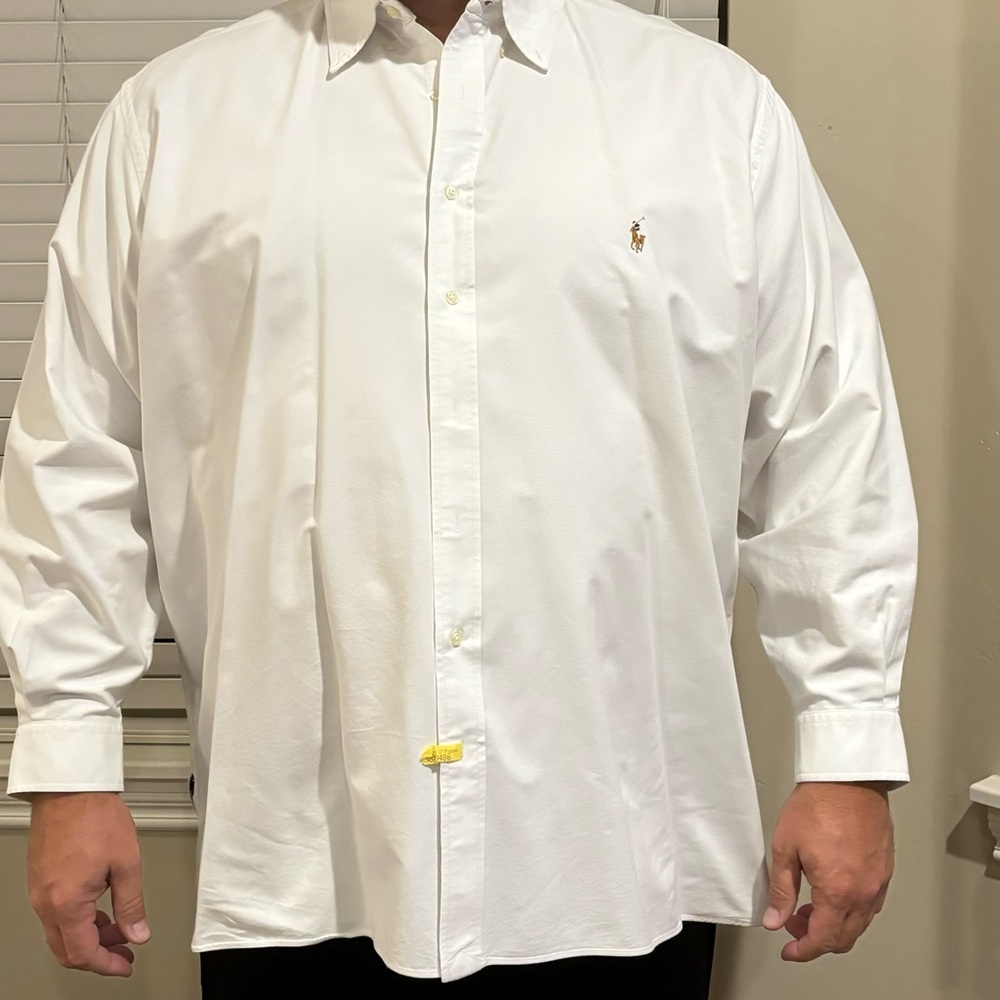 Ralph Lauren Big and Tall 4XBig white button down shirt.